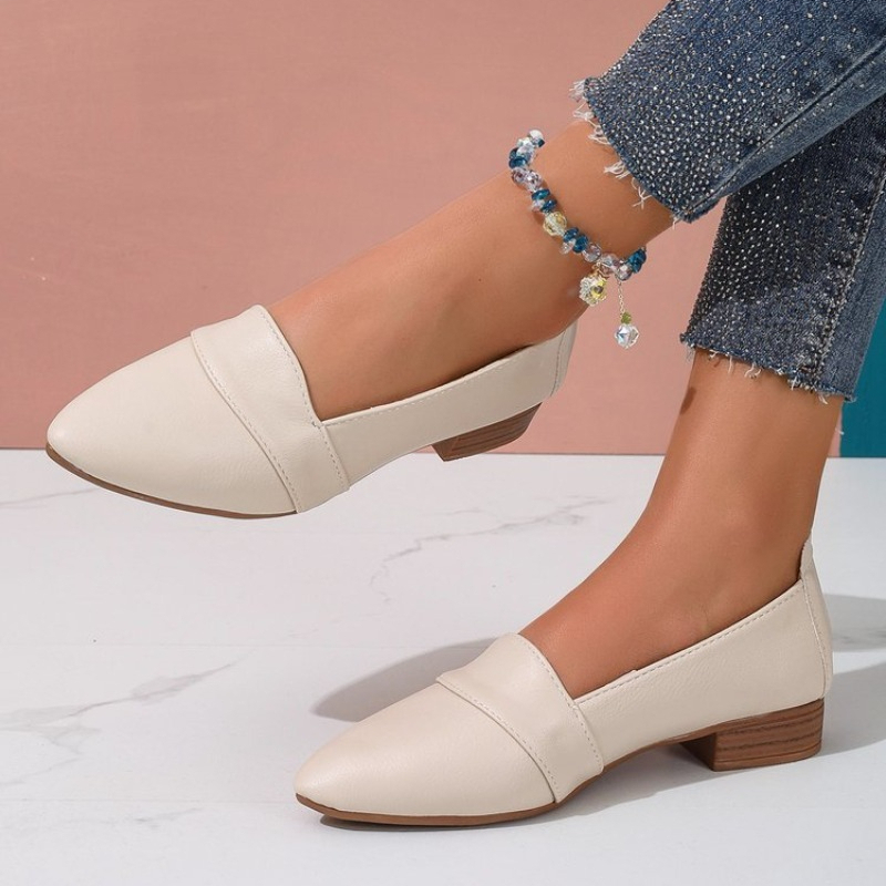 Womens Heels - Slip-on schoenen dames, platte damesschoenen, effen