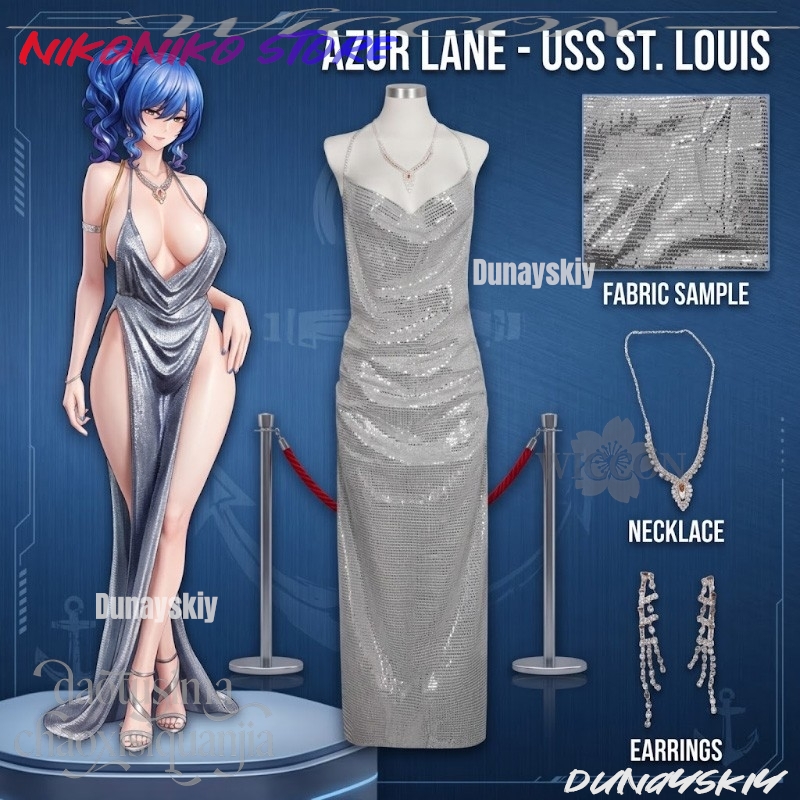 Evening Gown - Anime Game Azur Lane Cosplay USS
