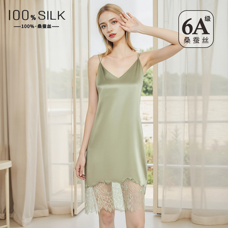 Lace Dress - 19 Momme Mulberry zijden slipjurk voor