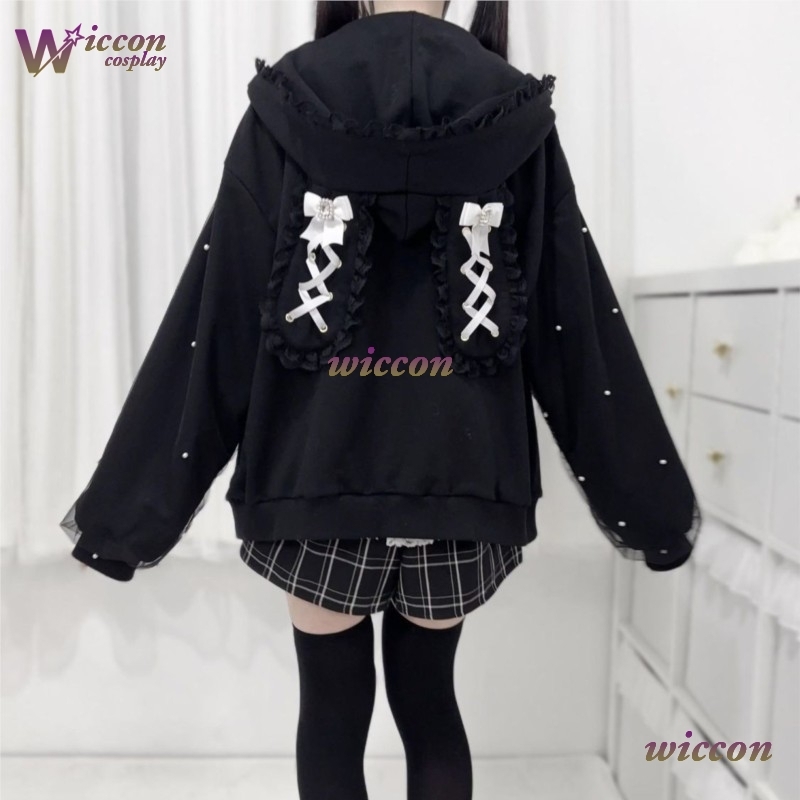 Formal Skirt - Konijnenoren Boog Hoodies Elegante Casual Top