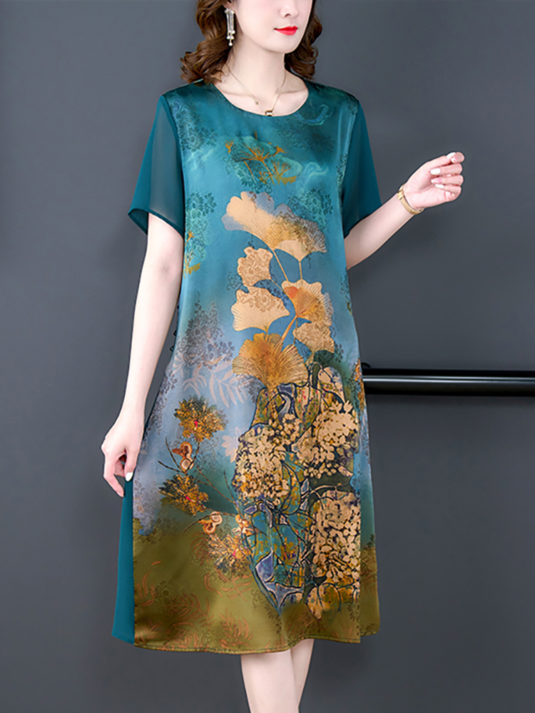 Women'S Red Formal Wear - 2024 Rode Zijden Bloemen Luxe Trouwjurk