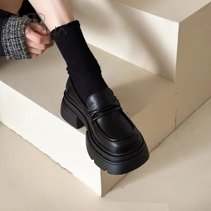 Dames zwarte chunky platform l - Womens Heels recensie en prijs