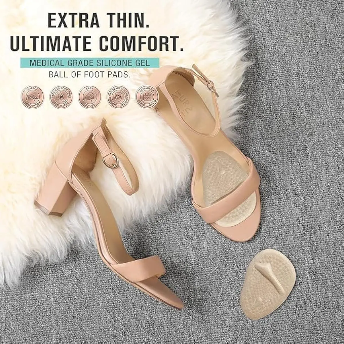 2 sets hielkussentjes, voetzoo - Womens Heels recensie en prijs