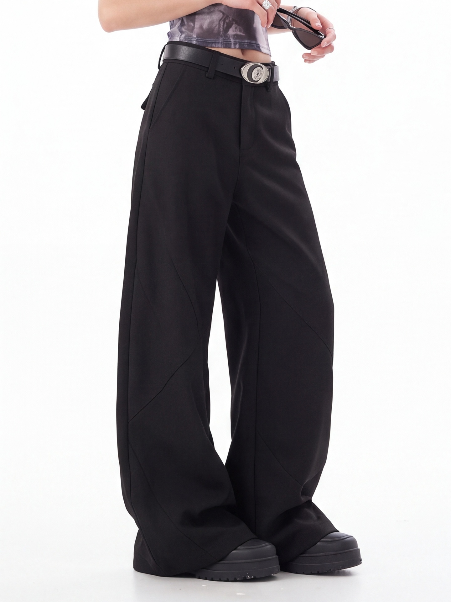 Zwarte broek met hoge taille v - Tailored Trouser Wide recensie en prijs